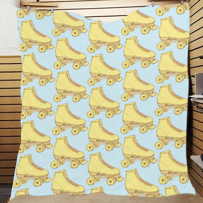 Roller skate Pattern Print Design A03 Premium Quilt