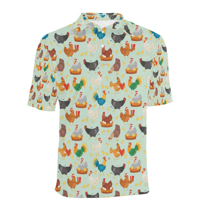 Chicken Pattern Print Design 07 Men Polo Shirt