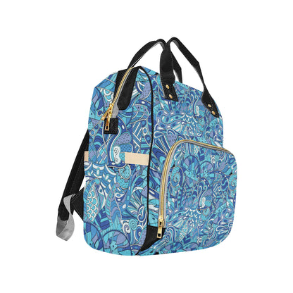 Funky Retro Pattern Print Design A02 Diaper Bag Backpack