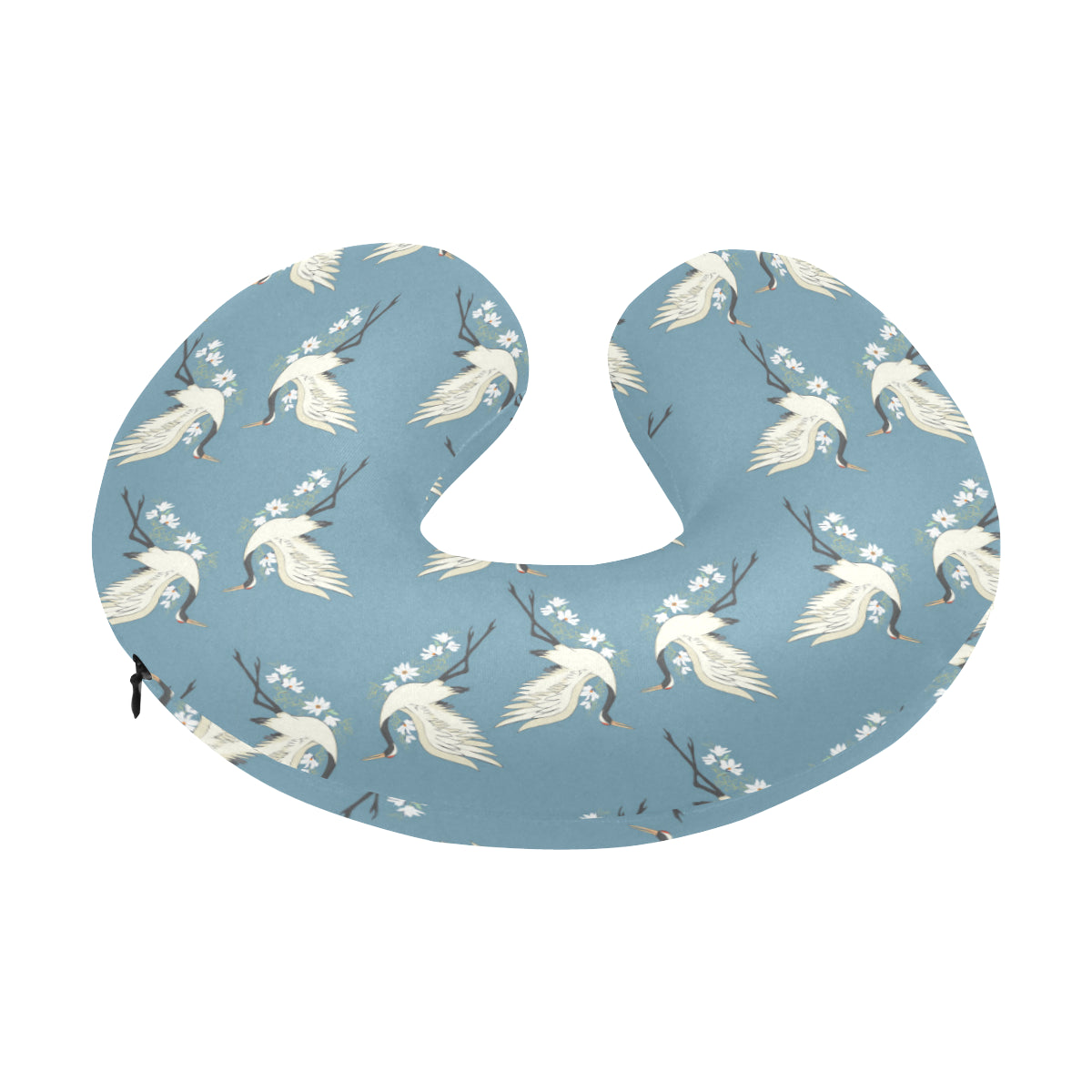 Crane Pattern Print Design 05 U-Shaped Travel Neck Pillow
