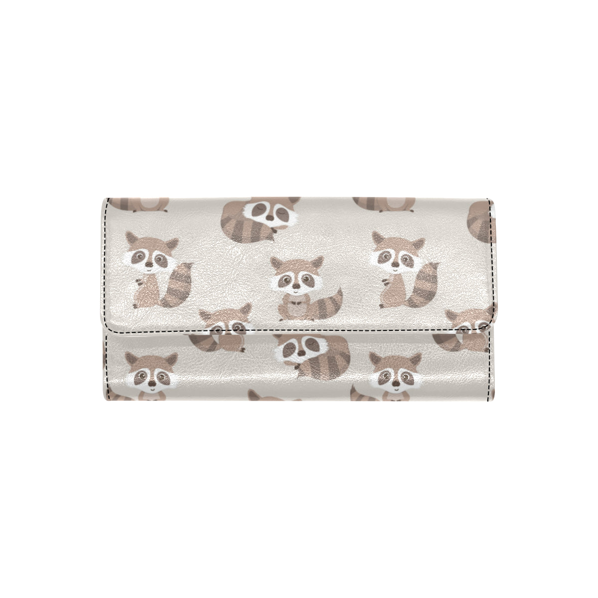 Raccoon Pattern Print Design A05 Women's Trifold Wallet