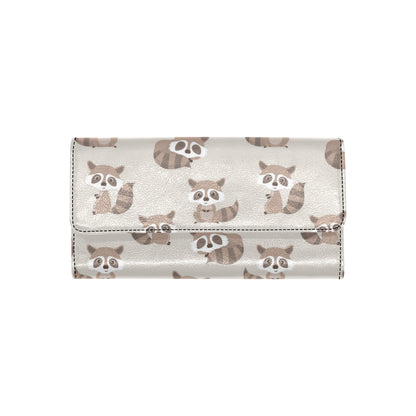 Raccoon Pattern Print Design A05 Women's Trifold Wallet