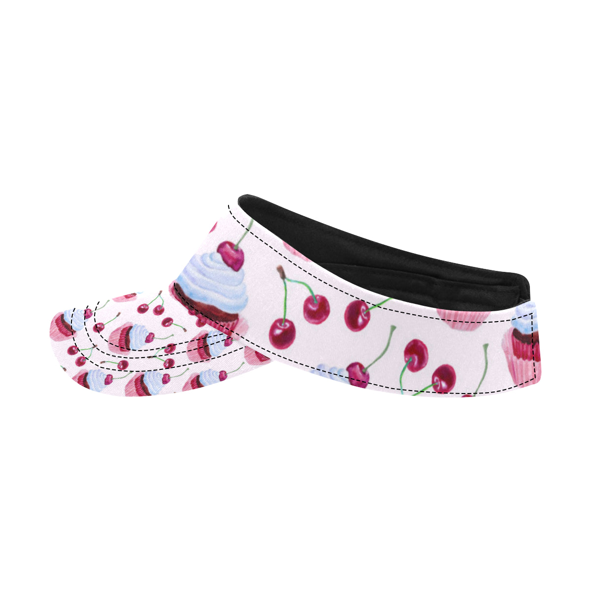 Cherry Cupcake Pink Pattern Unisex Sun Visor