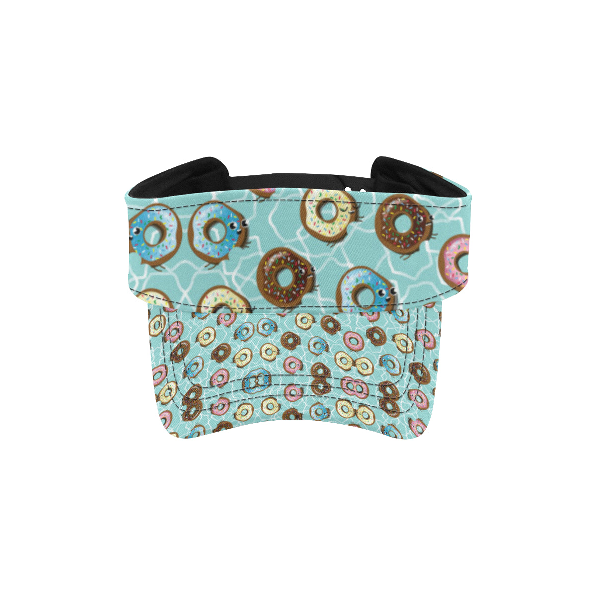 Emoji Donut Print Pattern Unisex Sun Visor