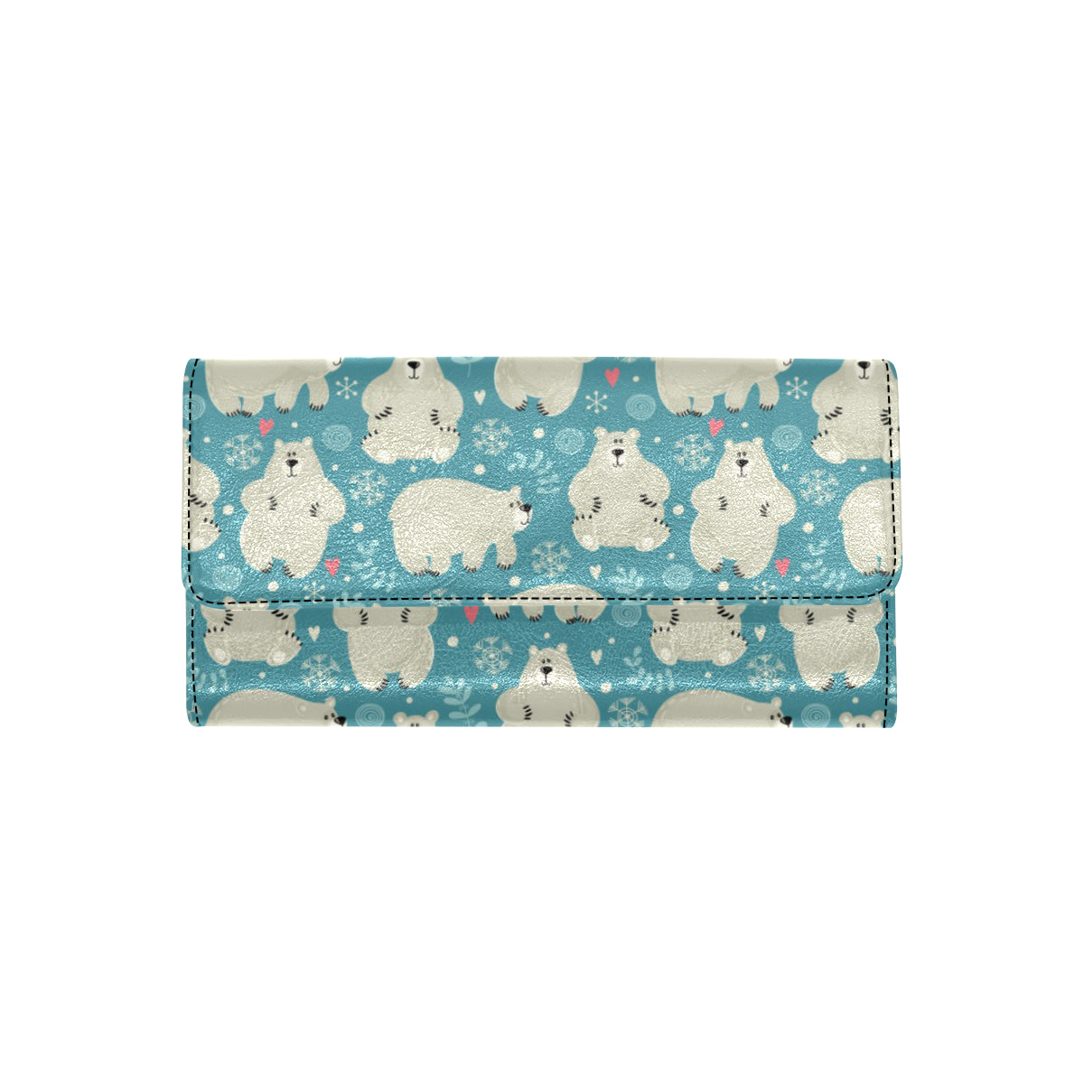 Bear Pattern Print Design BE04 Women's Trifold Wallet
