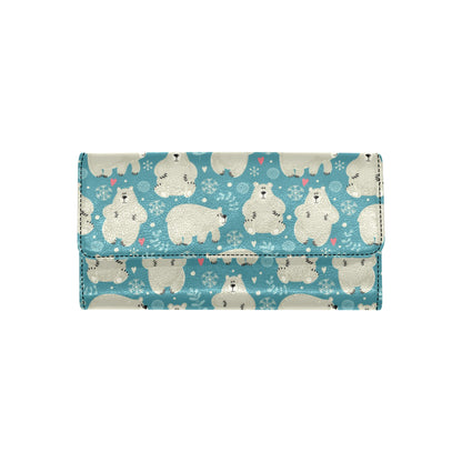 Bear Pattern Print Design BE04 Women's Trifold Wallet