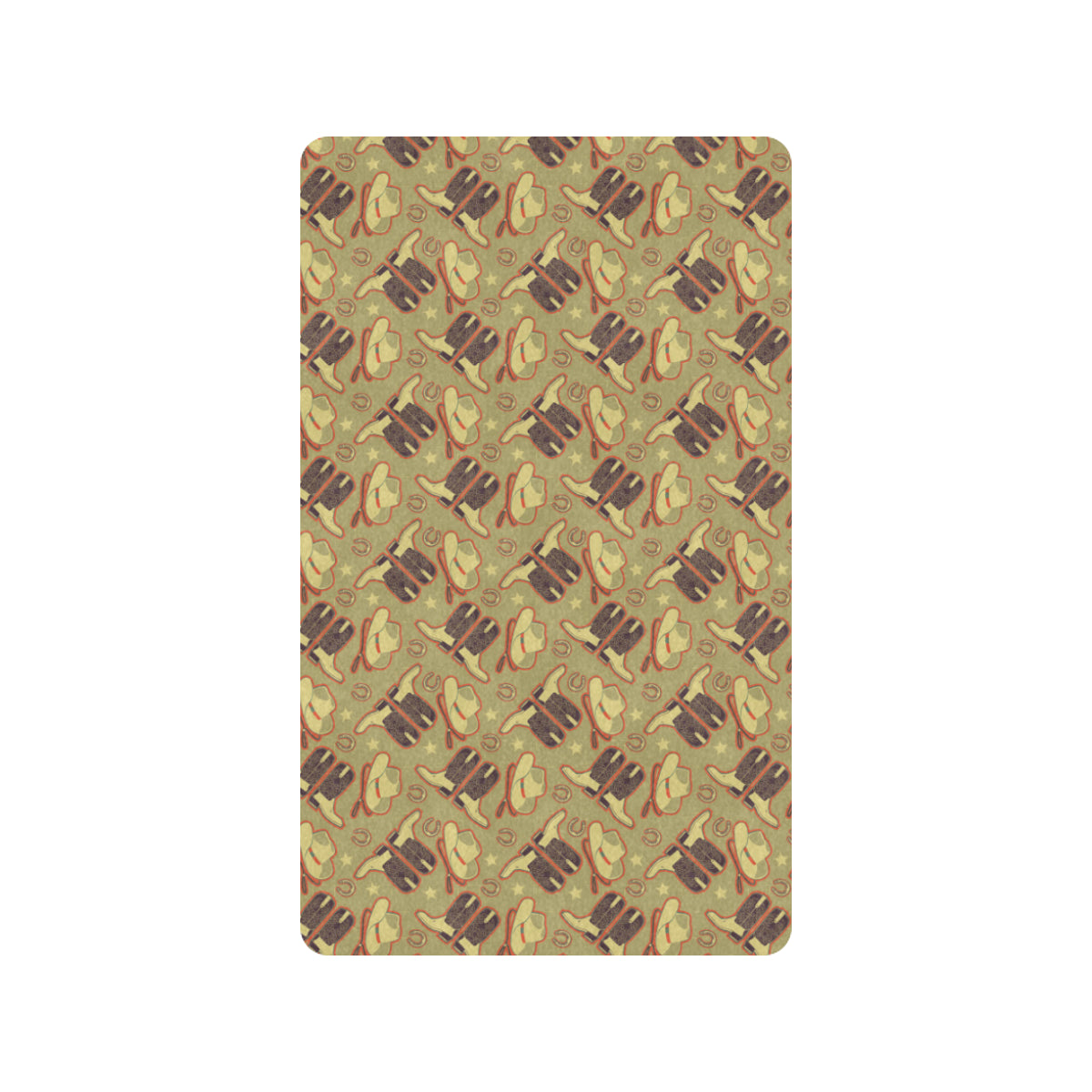 Western Cowboy Themed Rubber Doormat