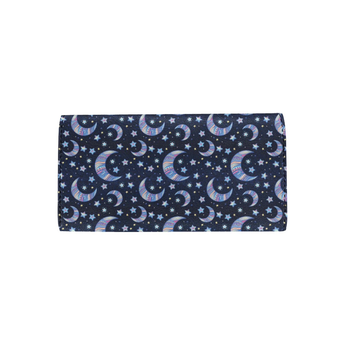 Celestial Moon Pattern Print Design 03 Women's Trifold Wallet