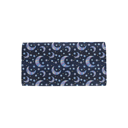 Celestial Moon Pattern Print Design 03 Women's Trifold Wallet