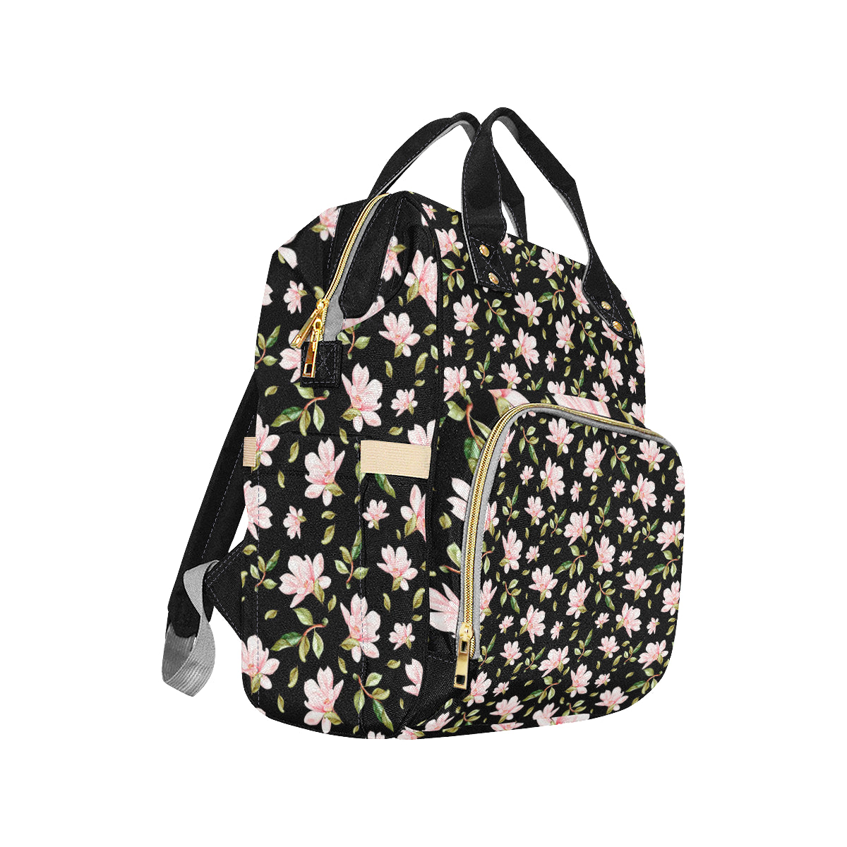 Magnolia Pattern Print Design MAG01 Diaper Bag Backpack