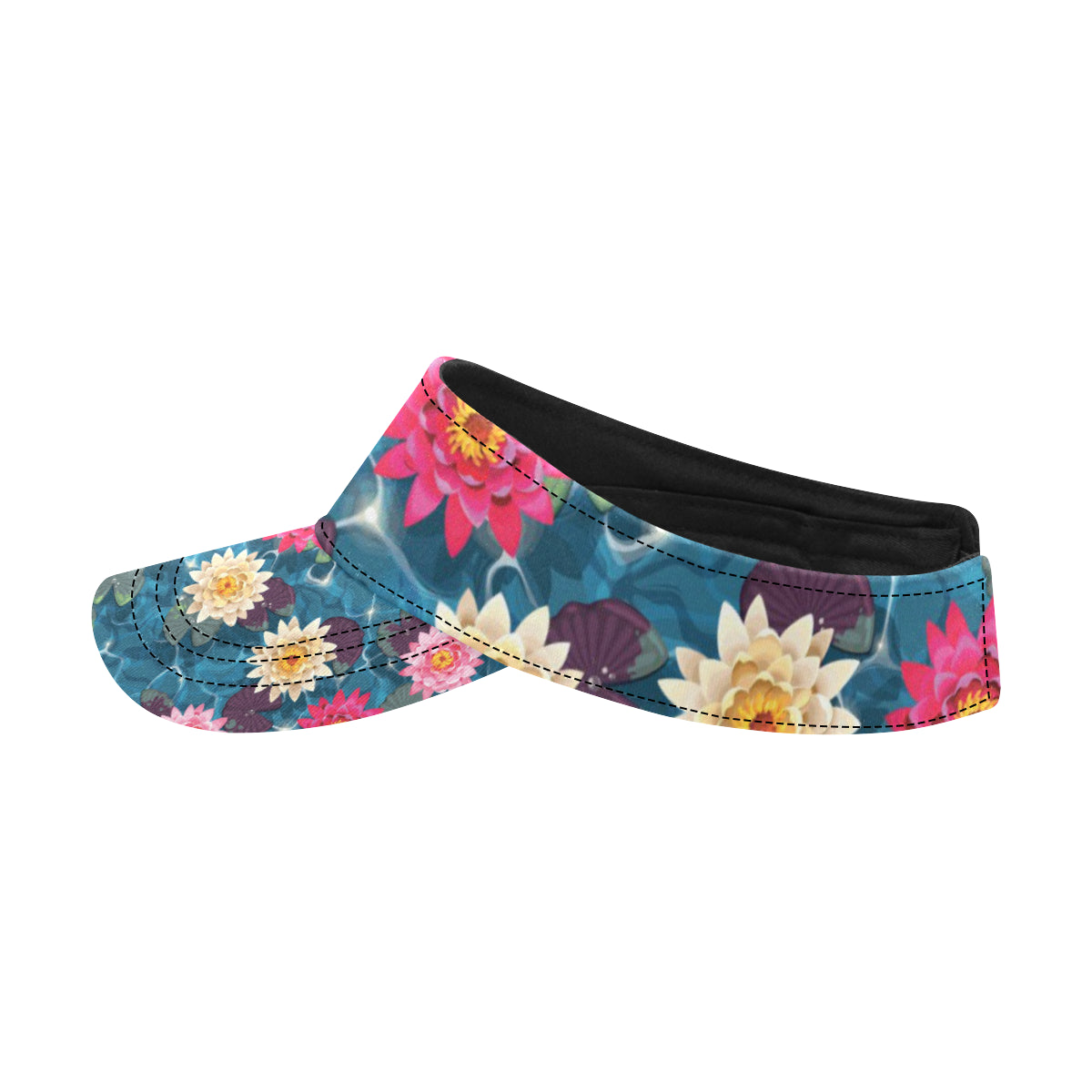 Water Lily Pattern Print Design WL05 Unisex Sun Visor
