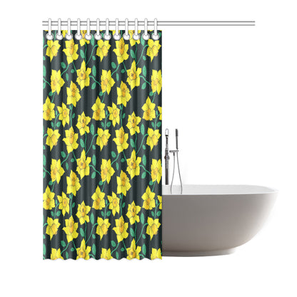 Daffodils Pattern Print Design DF03 Shower Curtain