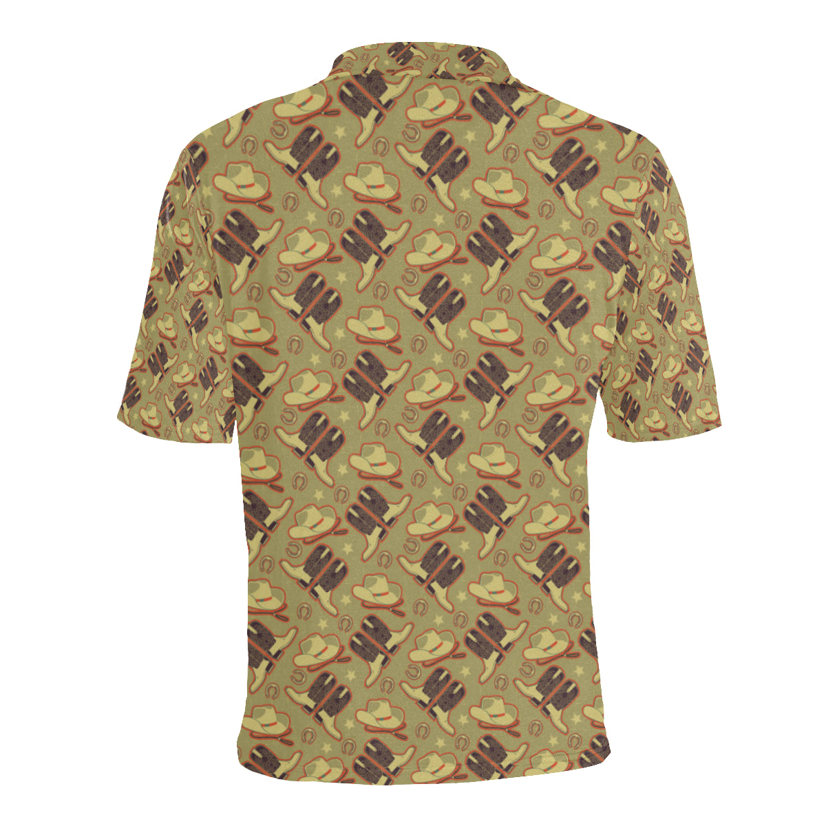 Western Cowboy Themed Men Polo Shirt