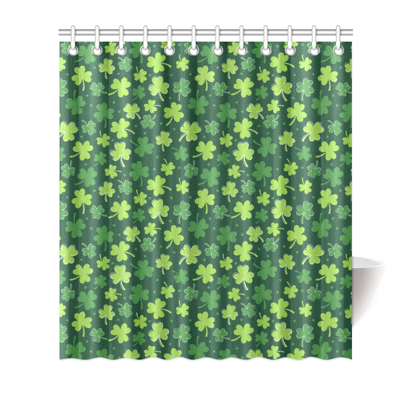 Clover  Pattern Print Design 02 Shower Curtain