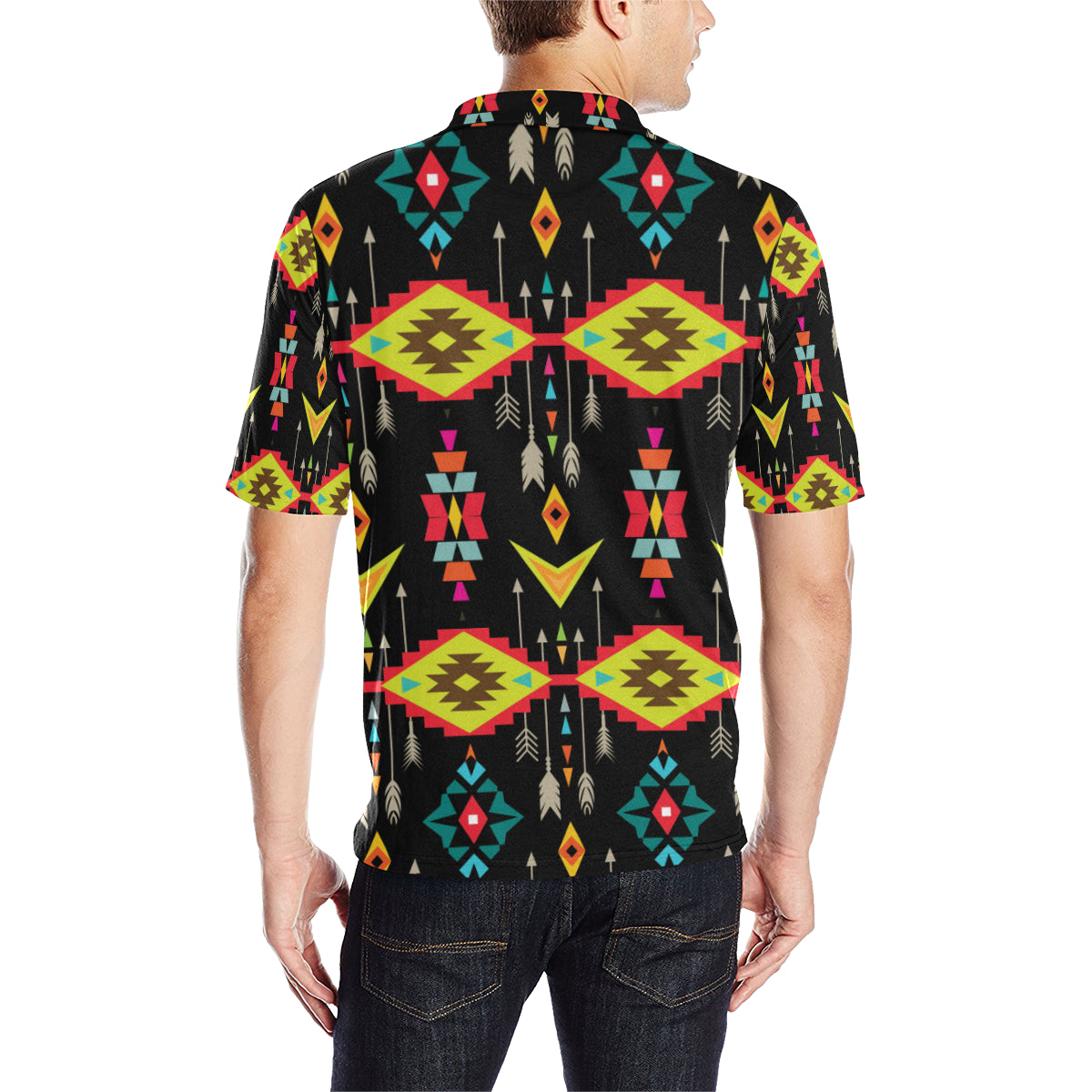 Native Pattern Print Design A05 Men Polo Shirt