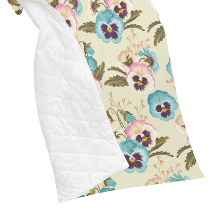 Pansy Pattern Print Design A02 Premium Quilt