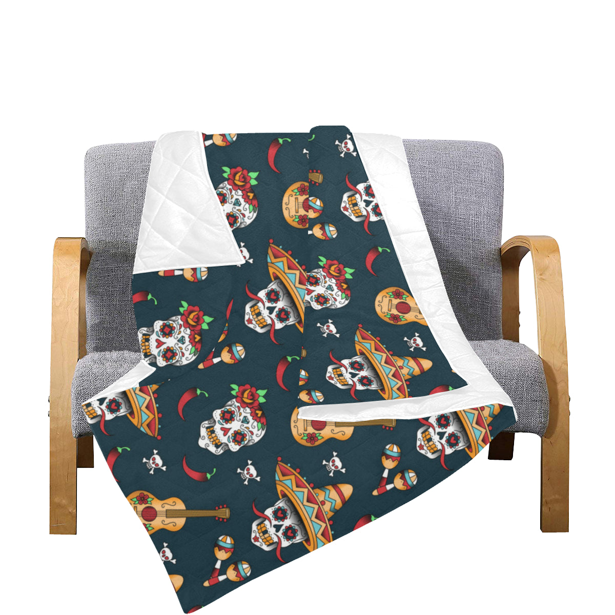 sugar skull Mexican Premium Quilt