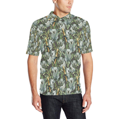 Koala Pattern Design Print Men Polo Shirt