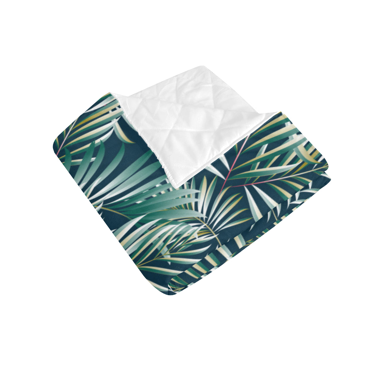 Sun Spot Tropical Palm Leaves Premium Quilt