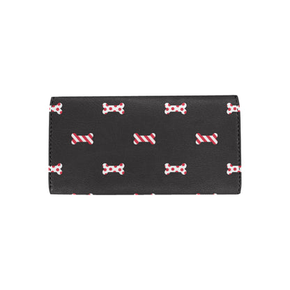 Dog Bone Pattern Print Design 04 Women's Trifold Wallet
