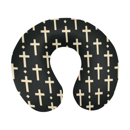 Cross Pattern Print Design 03 U-Shaped Travel Neck Pillow