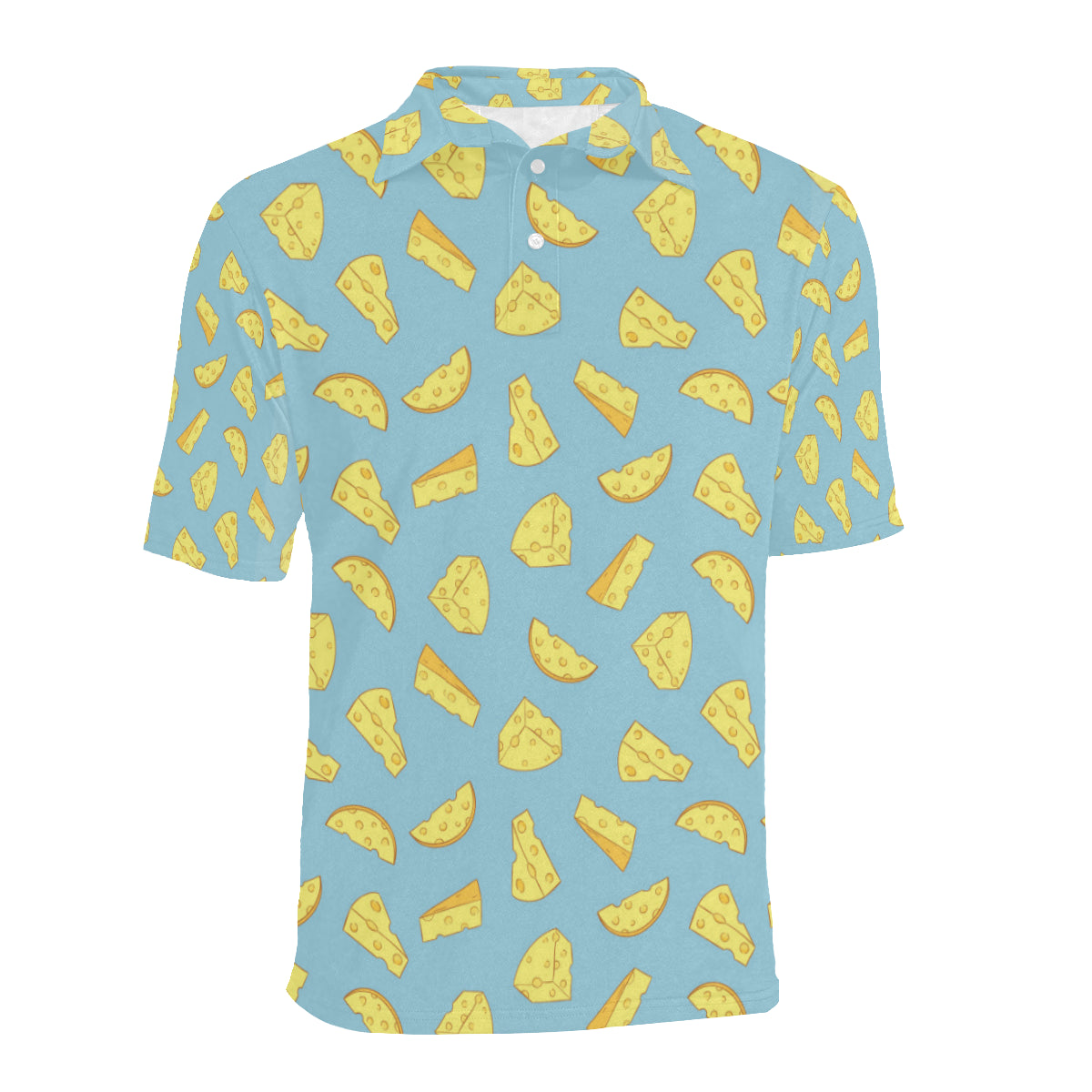 Cheese Pattern Print Design 04 Men Polo Shirt