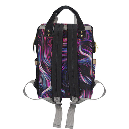 Liquid Pattern Print Design 01 Diaper Bag Backpack