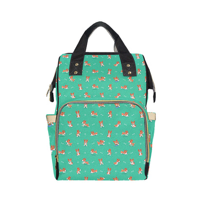 Basenji Pattern Print Design 02 Diaper Bag Backpack