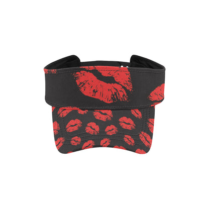 Lip Red Pattern Print Design 02 Unisex Sun Visor