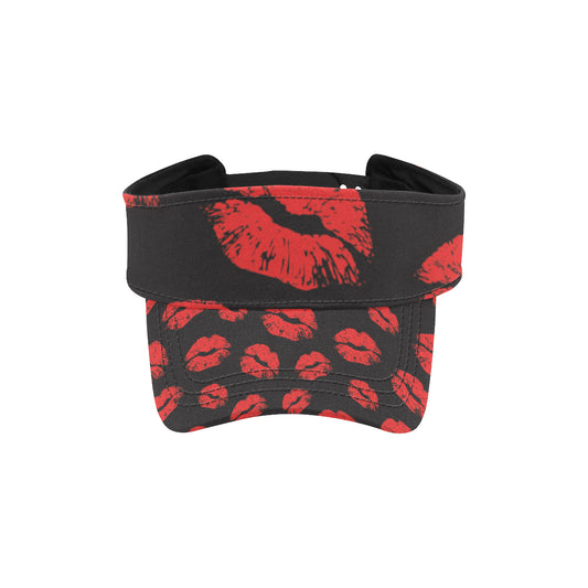 Lip Red Pattern Print Design 02 Unisex Sun Visor