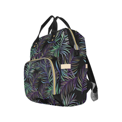 Tropical Palm Leaves Pattern Brightness Diaper Bag Backpack