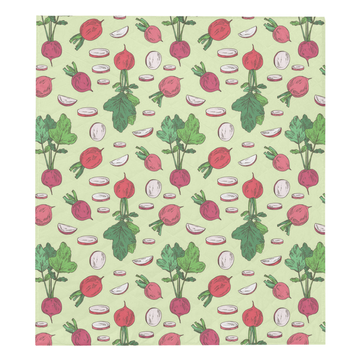 Radish Pattern Print Design A04 Premium Quilt