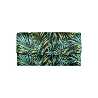 Tropical Flower Pattern Print Design TF08 Women's Trifold Wallet