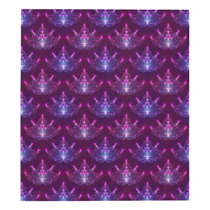 lotus Pattern Print Design LO01 Premium Quilt