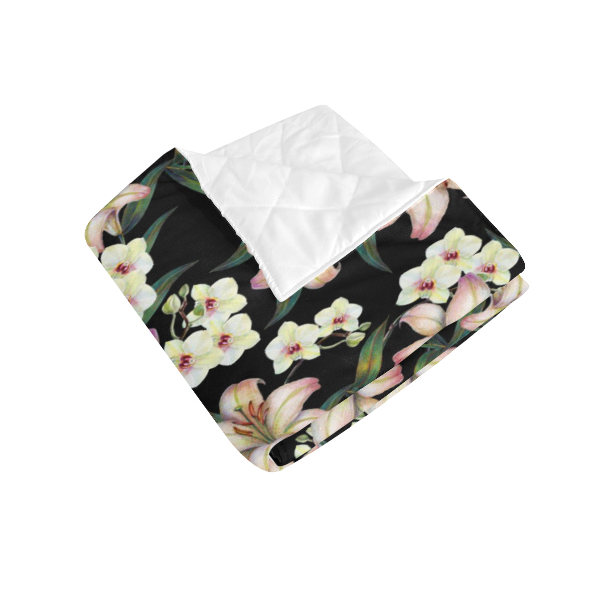Lily Pattern Print Design LY03 Premium Quilt