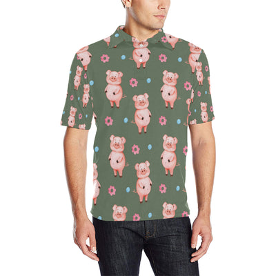 Pig Pattern Print Design 03 Men Polo Shirt