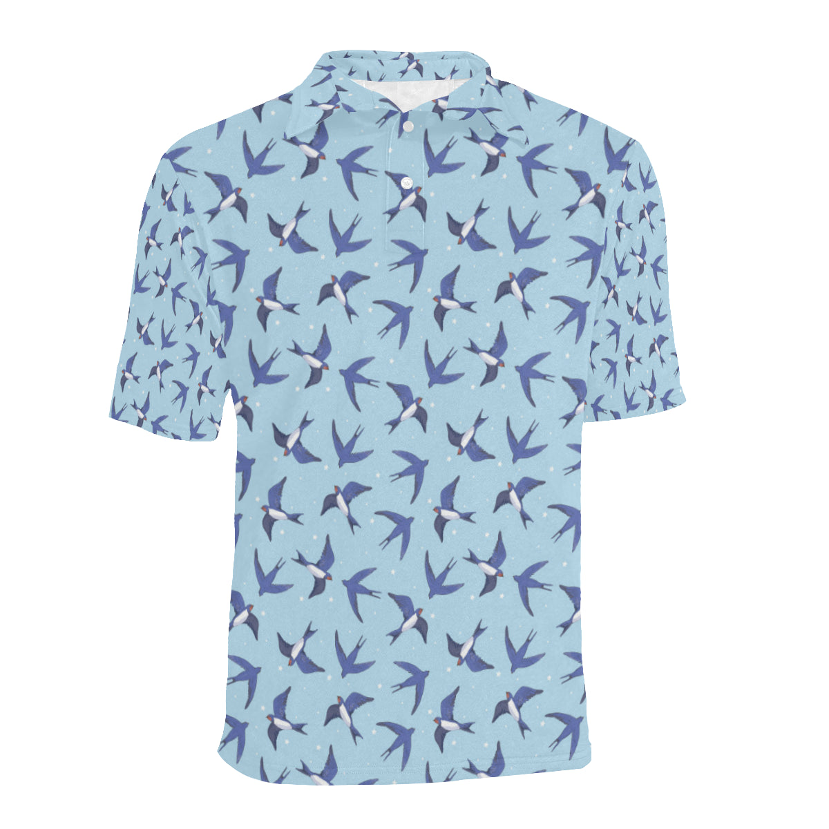Swallow Bird Pattern Print Design 06 Men Polo Shirt