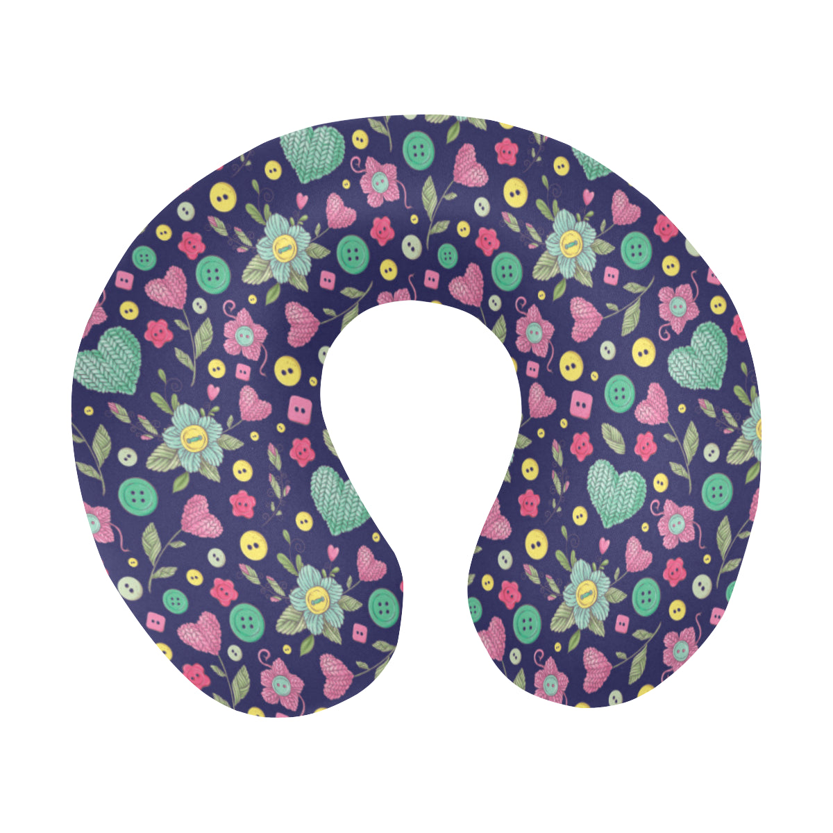 Crochet Pattern Print Design 02 U-Shaped Travel Neck Pillow