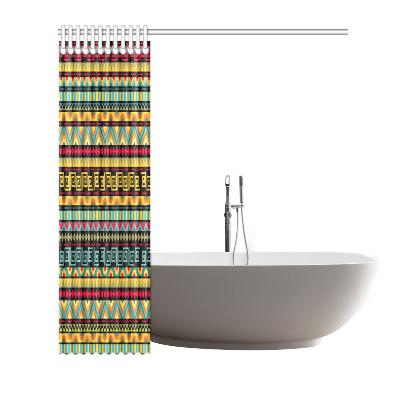 African Pattern Print Design 03 Shower Curtain