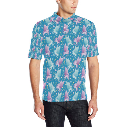 Pegasus Pattern Print Design 04 Men Polo Shirt