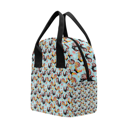 Rooster Themed Design Insulated Lunch Bag