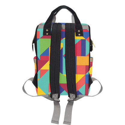 Mosaic Pattern Print Design 01 Diaper Bag Backpack