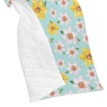 Daffodils Pattern Print Design DF07 Premium Quilt
