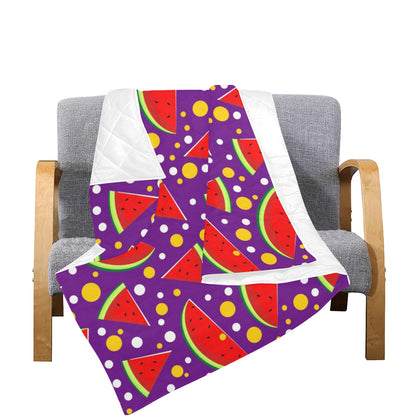 Watermelon Pattern Print Design WM010 Premium Quilt