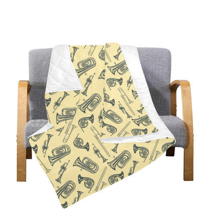 Tuba Pattern Print Design 01 Premium Quilt