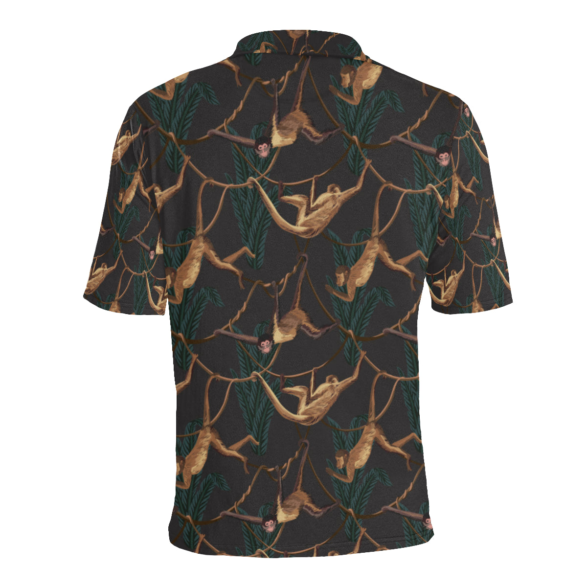 Monkey Pattern Print Design 02 Men Polo Shirt