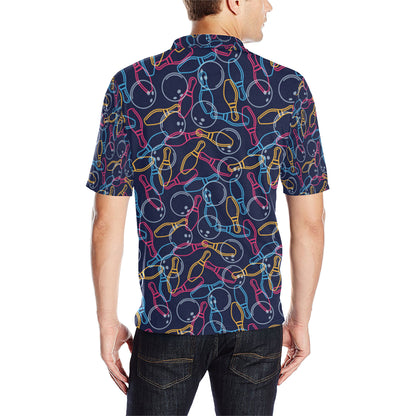 Bowling Pattern Print Design 07 Men Polo Shirt
