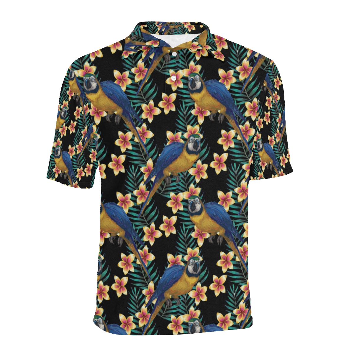 Macaw Pattern Print Design 01 Men Polo Shirt