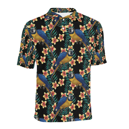 Macaw Pattern Print Design 01 Men Polo Shirt