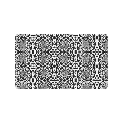 Yin Yang Spiral Design Print Rubber Doormat